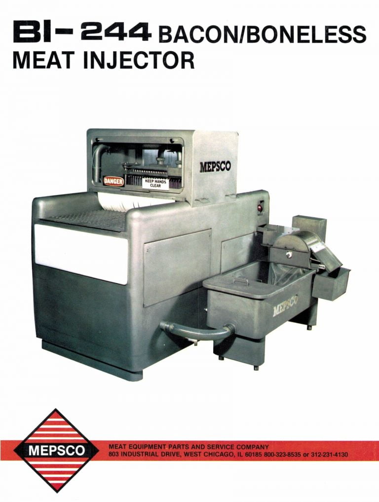 Mepsco BI-244 Bacon/Boneless Meat Injector Brochure