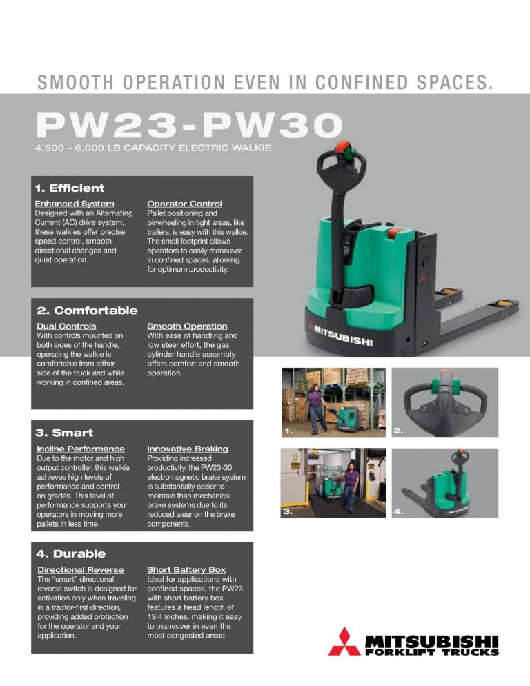 Mitsubishi PW23-PW30 Electric Walkie Brochure