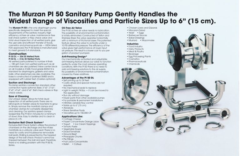 Murzan PI 50 Sanitary Pump Brochure