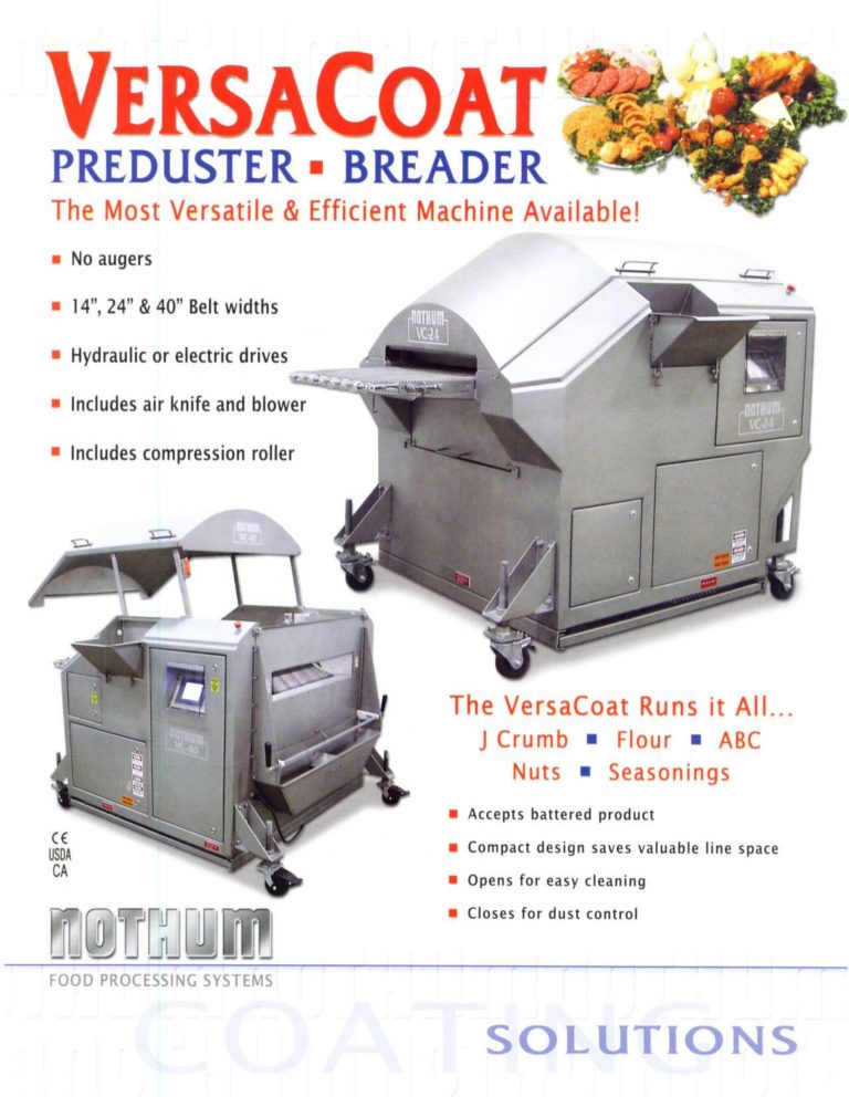 Nothum VersaCoat Preduster/Breader Brochure