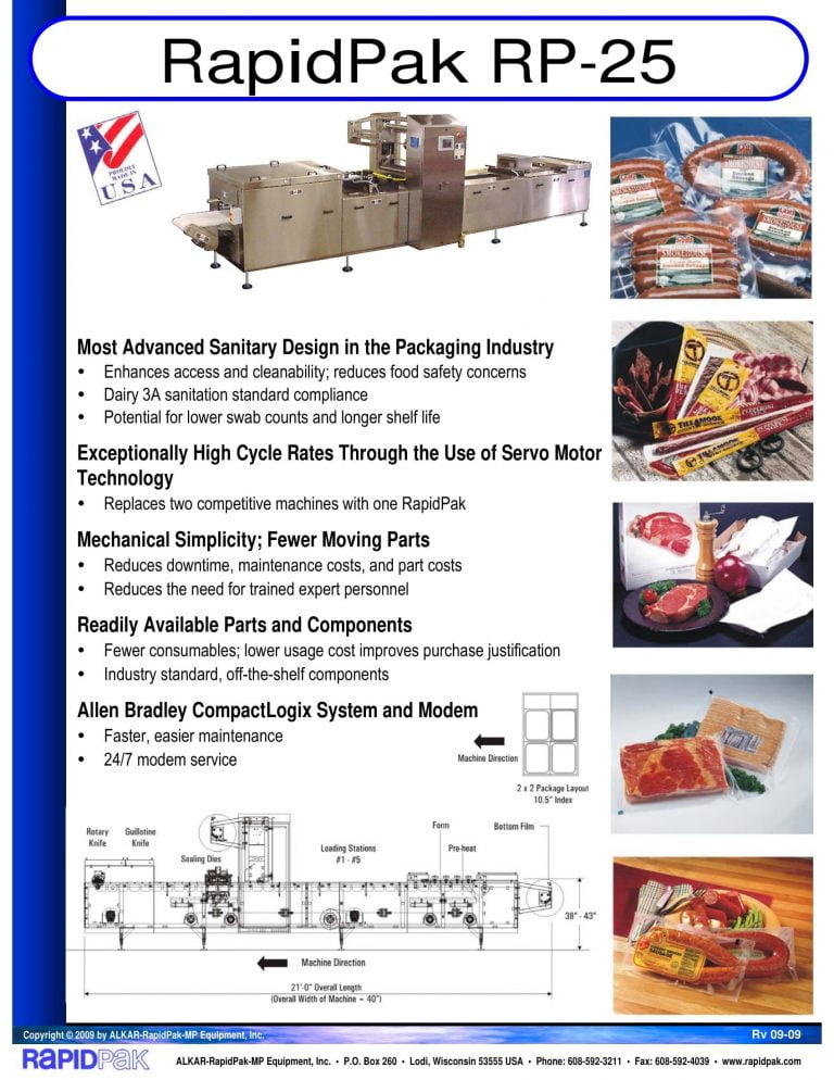 RapidPak RP-25 Packaging Machine Brochure