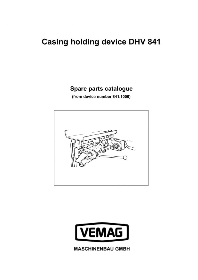 Vemag DHV 841 Casing Holding Device Brochure