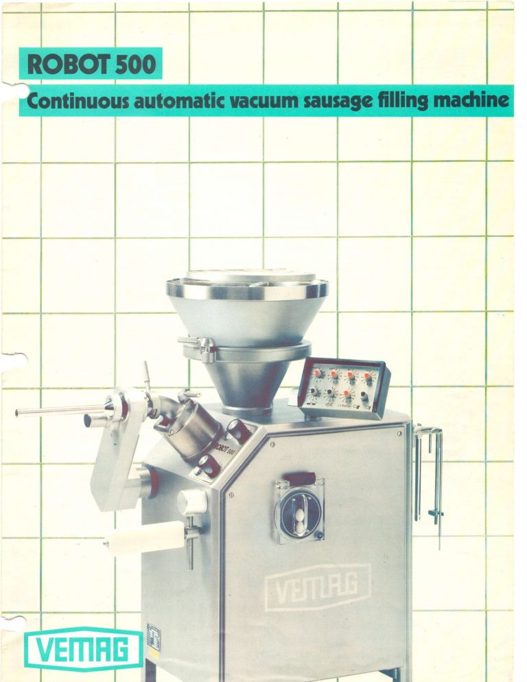 Vemag Robot 500 Vacuum Sausage Filler Brochure M&M Equipment Corp
