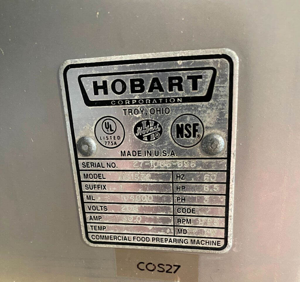Hobart MG1532 Mixer/Grinder