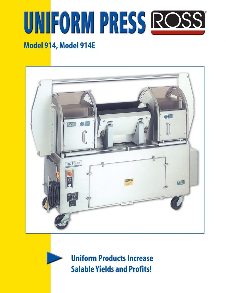 Ross 914/914E Uniform Press Brochure