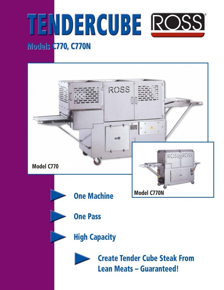 Ross C770/C770N Tendercube Brochure