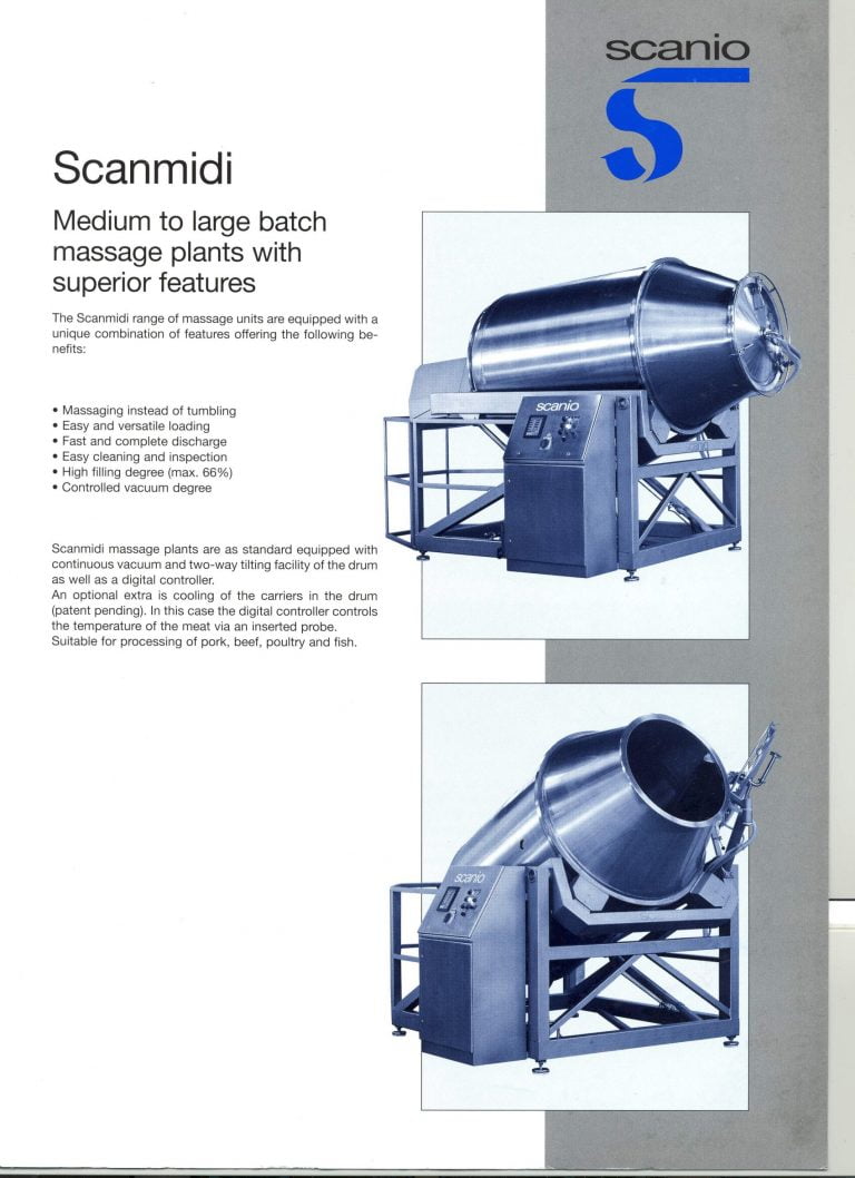 Scanio Scanmidi TR4 Massage Plants Brochure