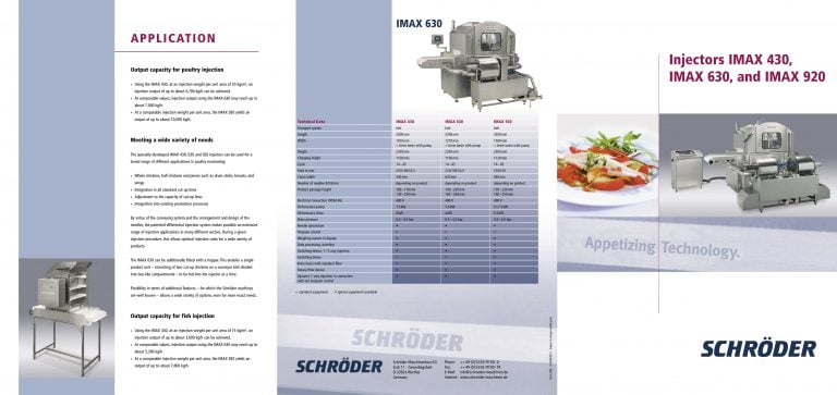 Schroder Imax 430/630/920 Injectors Brochure