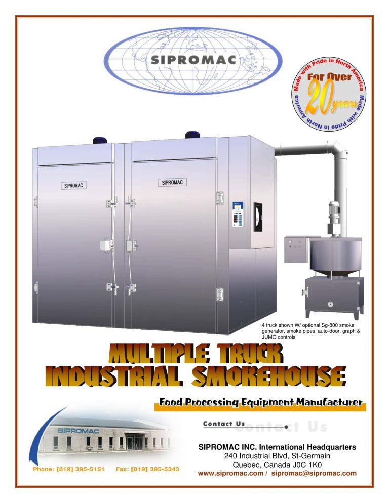 Sipromac Multiple Truck Industrial Smokehouse Brochure