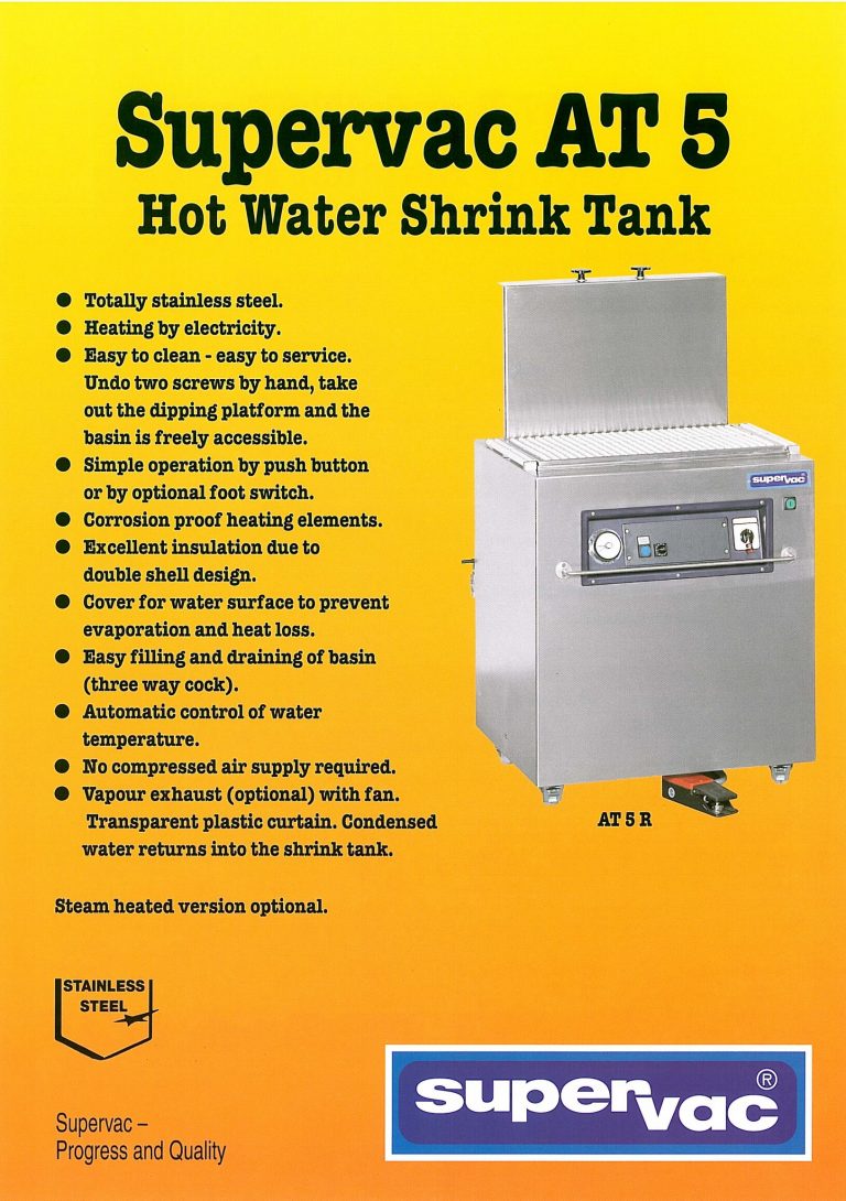 Supervac AT 5 Hot Water Shrink Tank Brochure