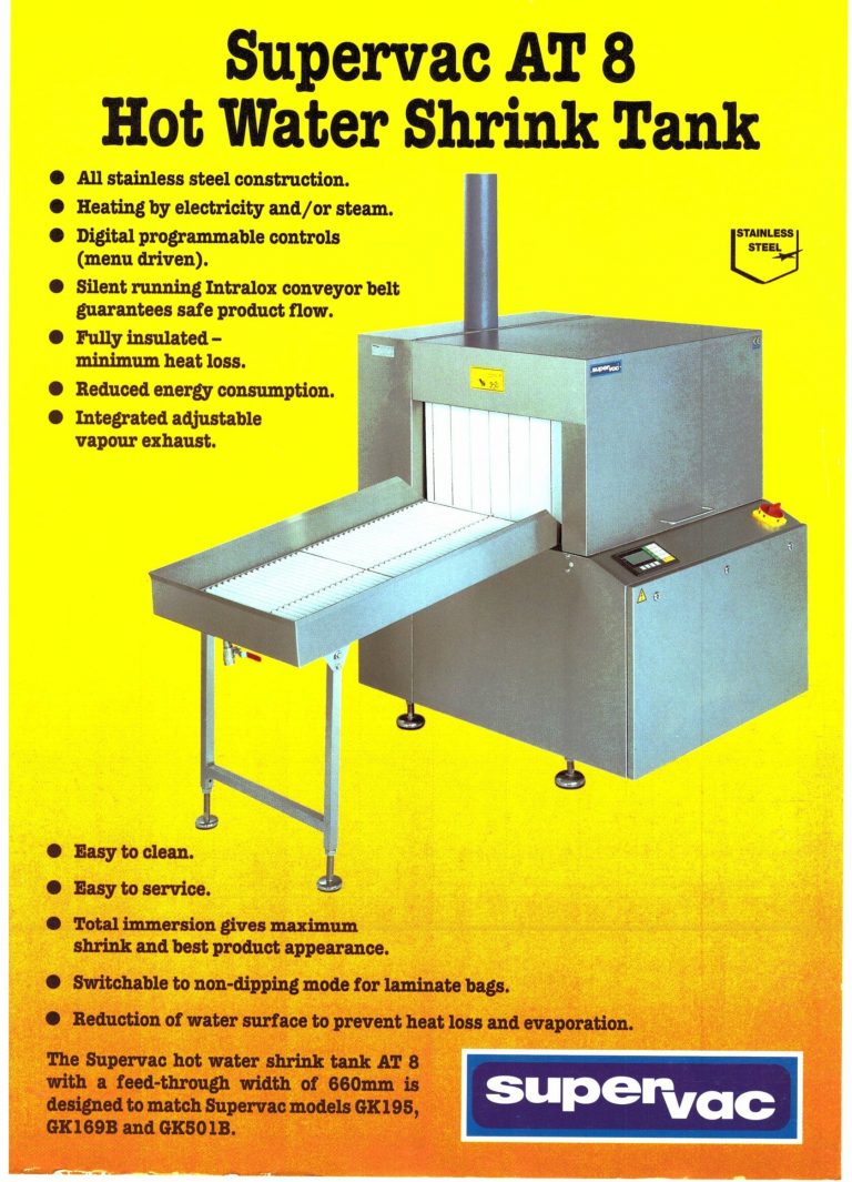 Supervac AT 8 Hot Water Shrink Tank Brochure