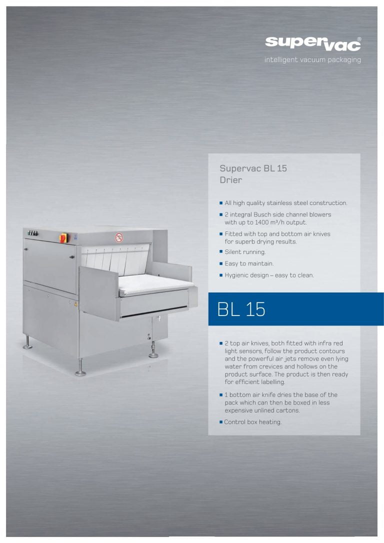 Supervac BL 15 Drier Brochure