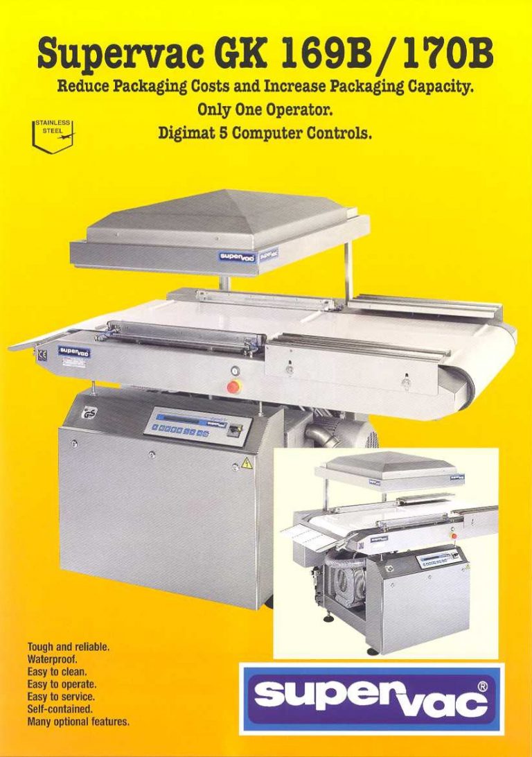 Supervac GK 169B/170B Vacuum Chamber Bag Sealer Brochure