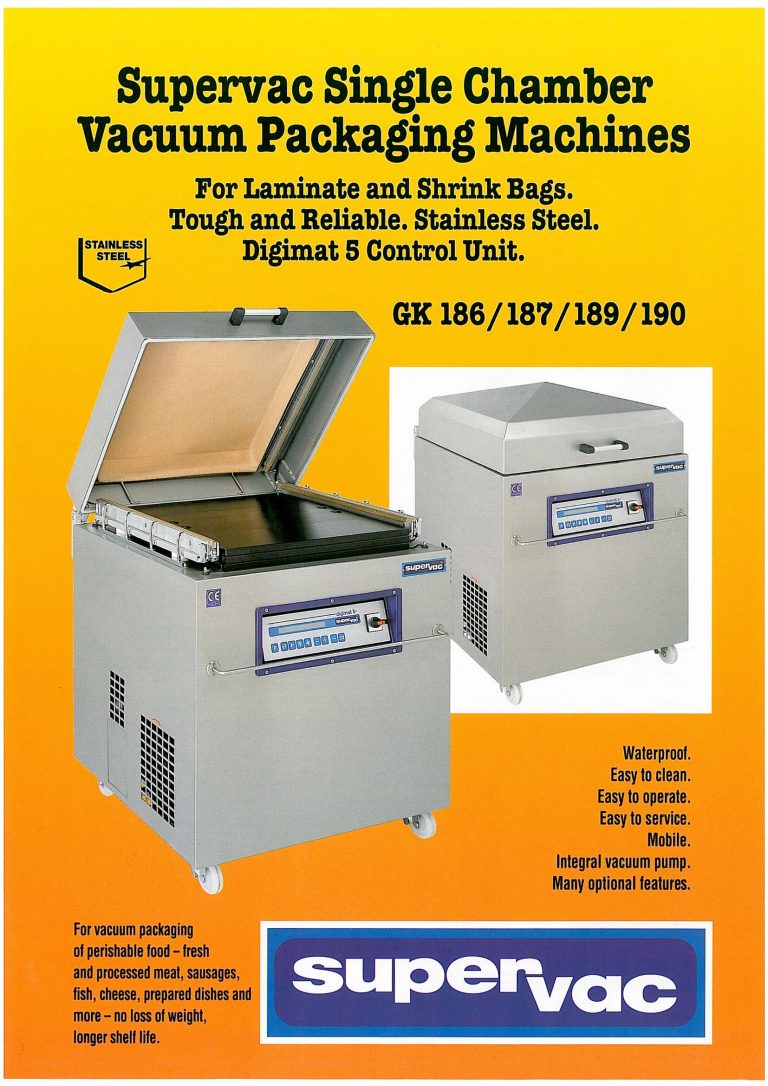Supervac Single Chamber Vacuum Packaging Machines Brochure