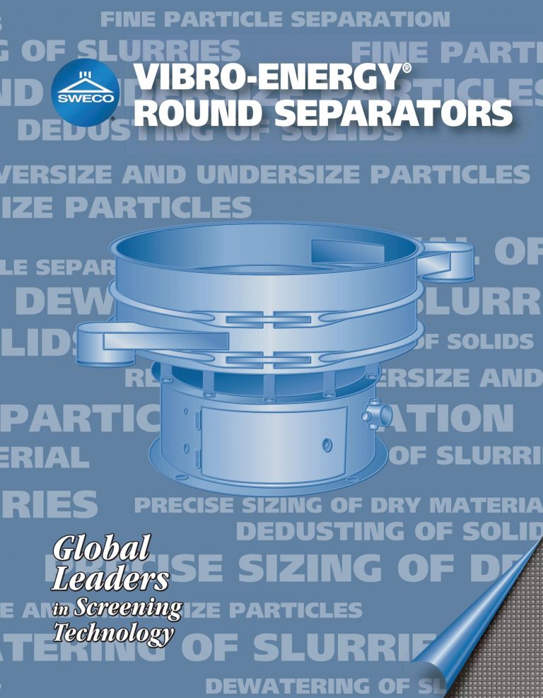 Sweco Vibro-Energy Round Separators Brochure