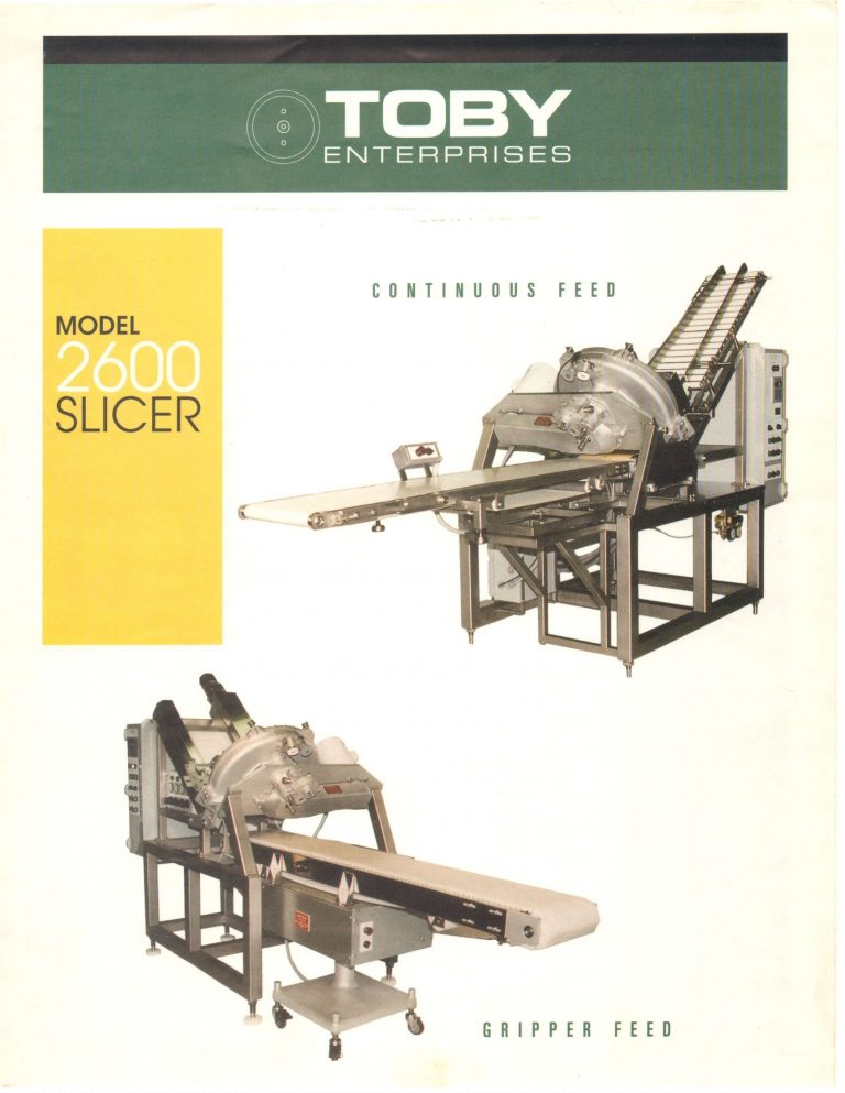 Toby 2600 Slicer Brochure