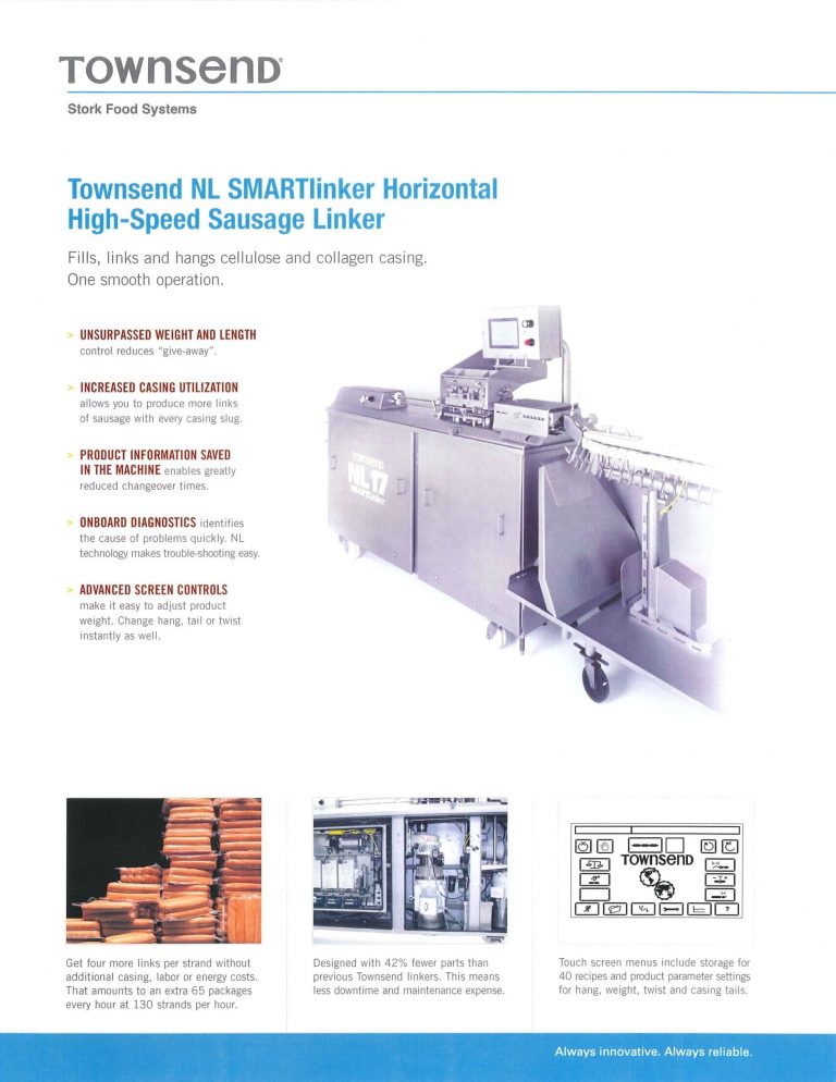 Townsend NL SMARTlinker Sausage Linker Brochure