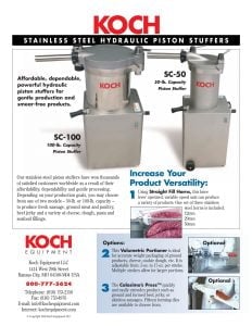 Koch Hydraulic Piston Stuffers Series Brochure
