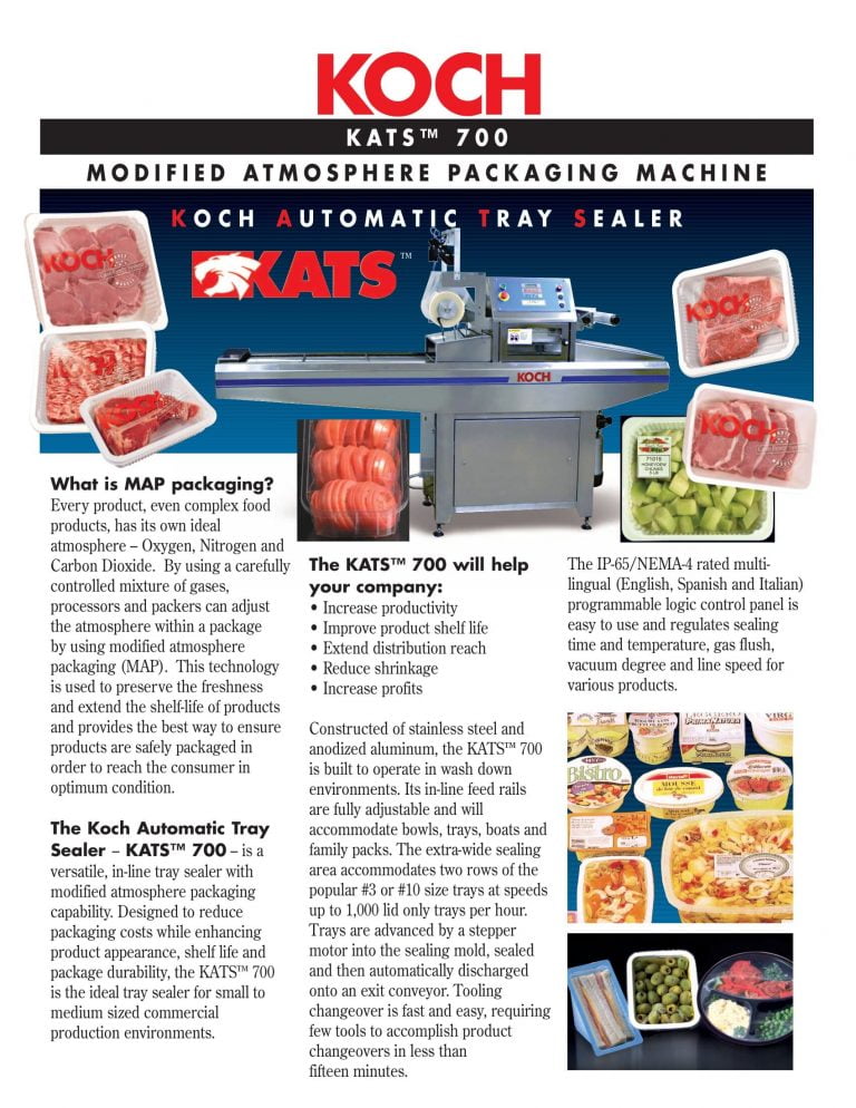 Koch Kats 700 Atmosphere Packaging Machine Brochure