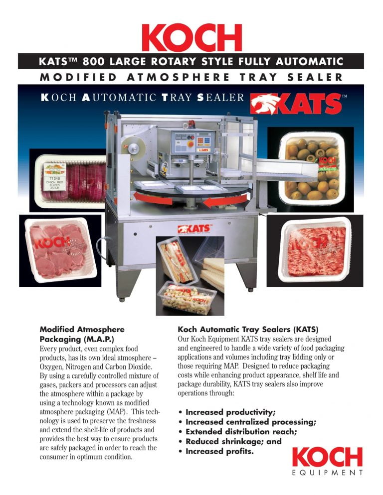 Koch Kats 800 Atmosphere Tray Sealer Brochure