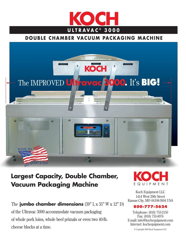 Koch Ultravac 3000 Double Chamber Vacuum Packaging Machine Brochure