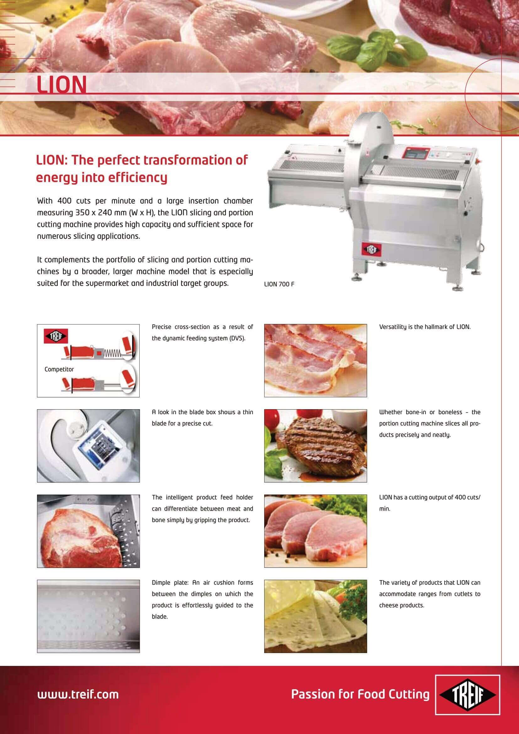 Treif Lion Slicer Brochure - M&M Equipment Corp