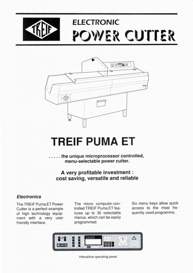 Treif Puma ET Series Power Cutter Brochure
