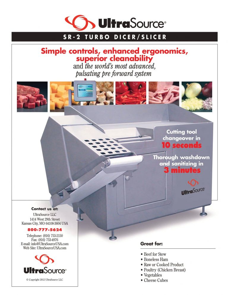 UltraSource SR-2 Turbo Dicer/Slicer Brochure