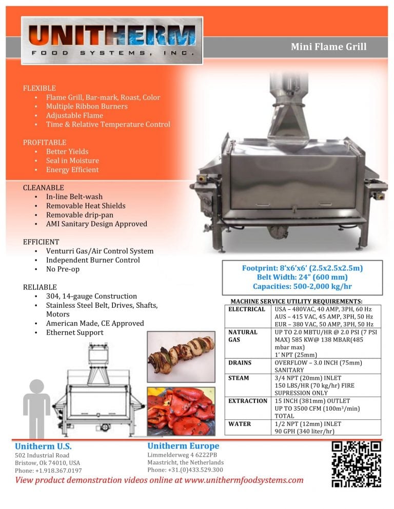 Unitherm Mini Flame Grill Brochure