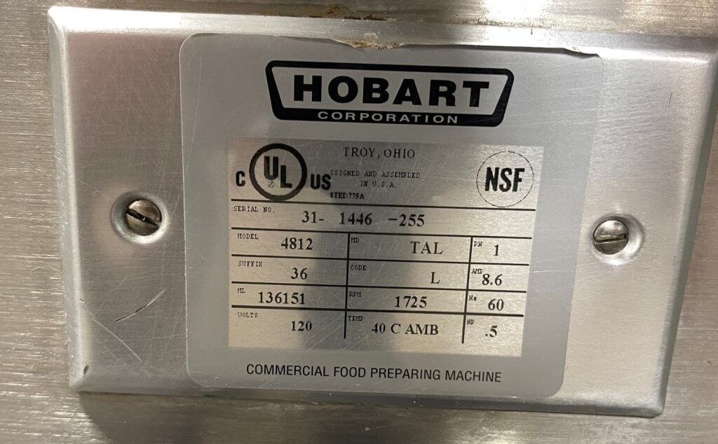 Hobart 4812 Grinder - view 4