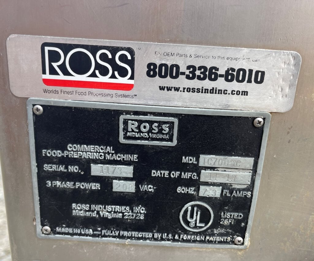 Ross TC-700-MC Automatic Tenderizer - view 4