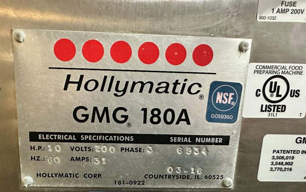 Hollymatic 180-A Mixer Grinder