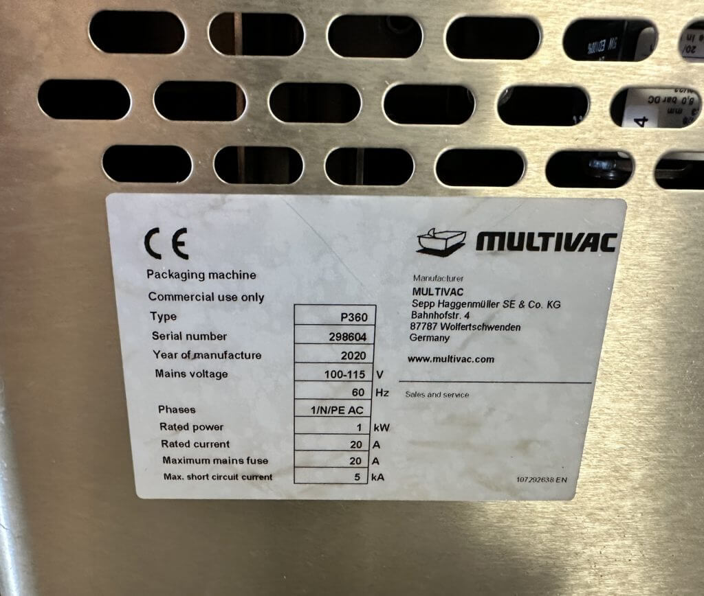 Multivac P360 Vacuum Packing Machine - view 5
