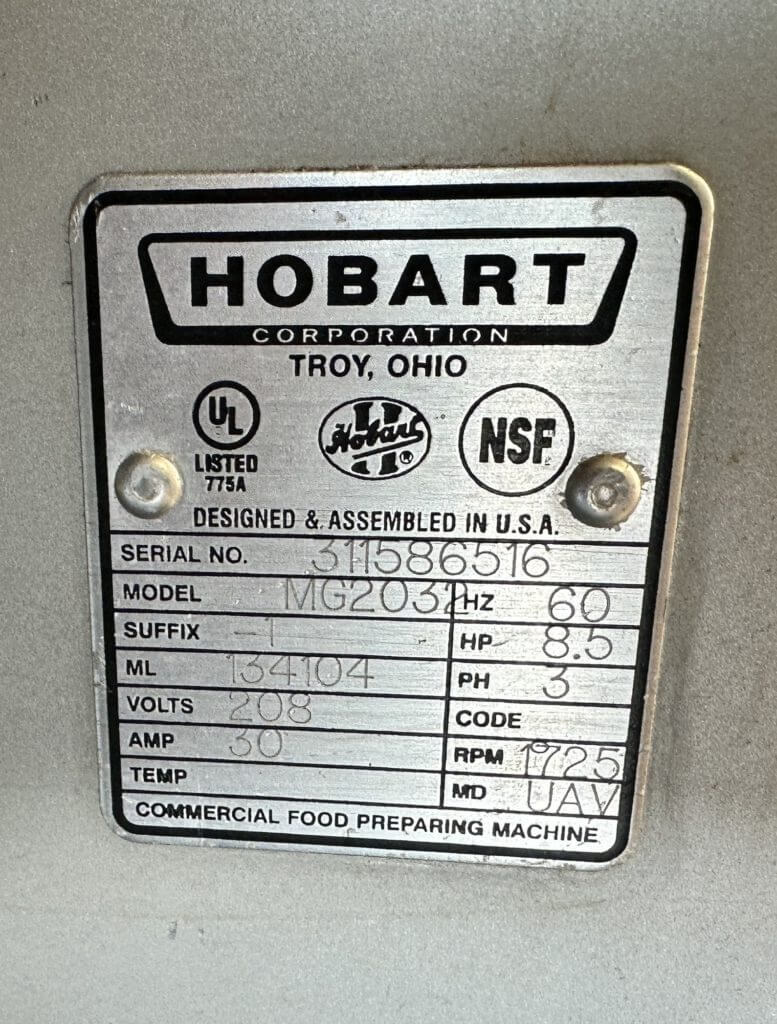 Hobart 2032 Mixer Grinder - view 4