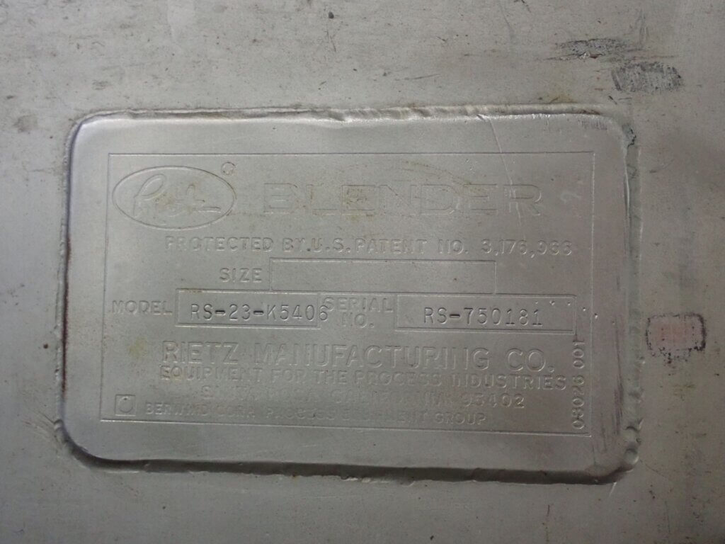 Reitz RS-23-K5406 Ribbon Blender - view 14