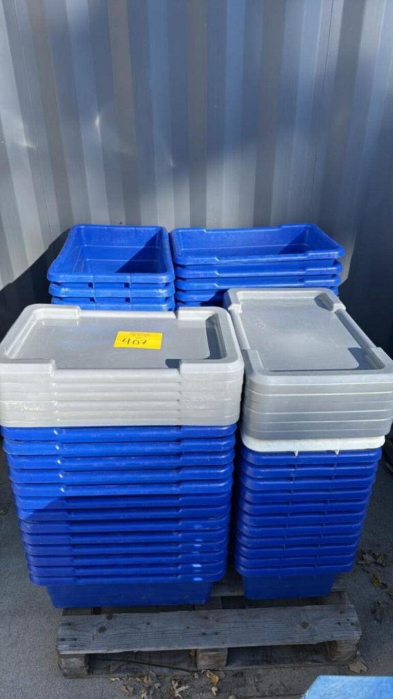 Blue Meat Lugs With Gray Lids