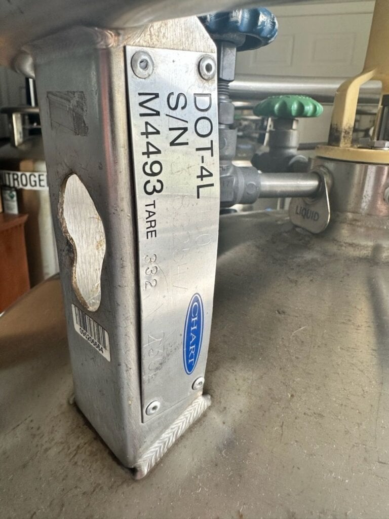 Chart Industries Dura-Cyl 230 LP Refrigerated Liquid Nitrogen Tank