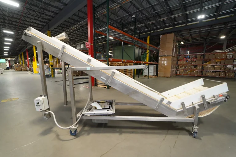 Wrabacon Stainless Incline Cleated Belt Conveyor
