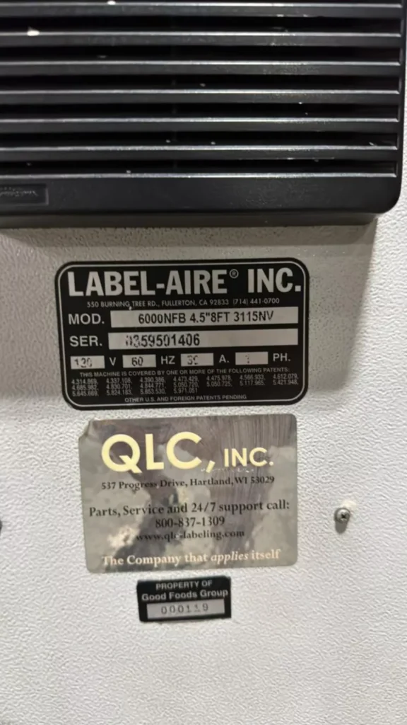 Label-Aire 3115NV-1500 Double Label Applicator - view 8